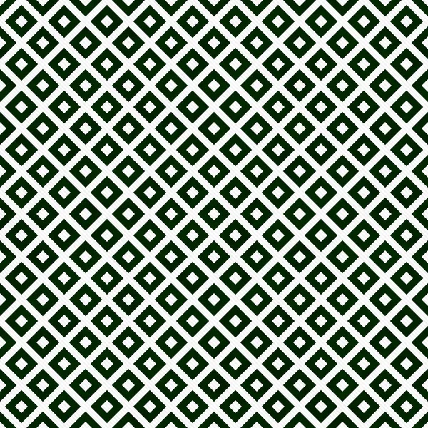 グリーンとホワイトの斜めの正方形のタイル パターンを繰り返す背景 — ストック写真