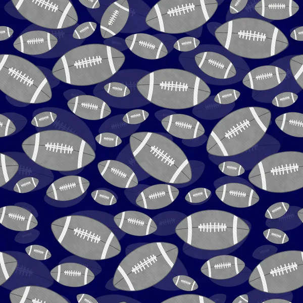 Grau und blau Fußball Fliesen Muster wiederholen Hintergrund — Stockfoto