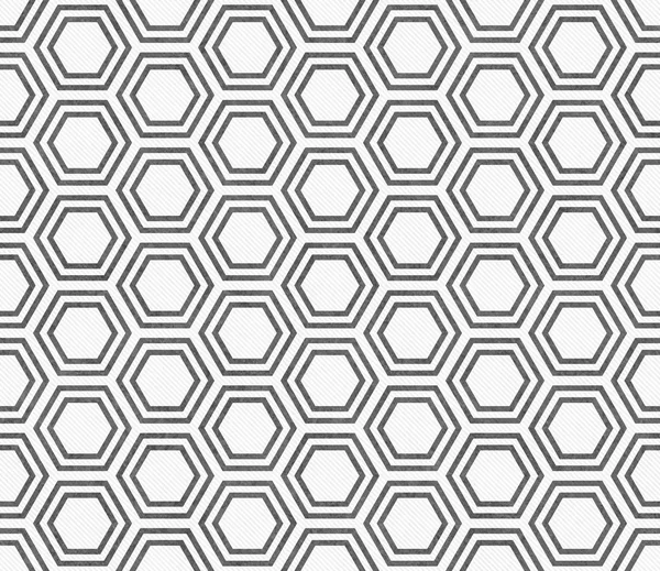 Gray and White Hexagon Tile Pattern Repeat Background — Stock Photo, Image