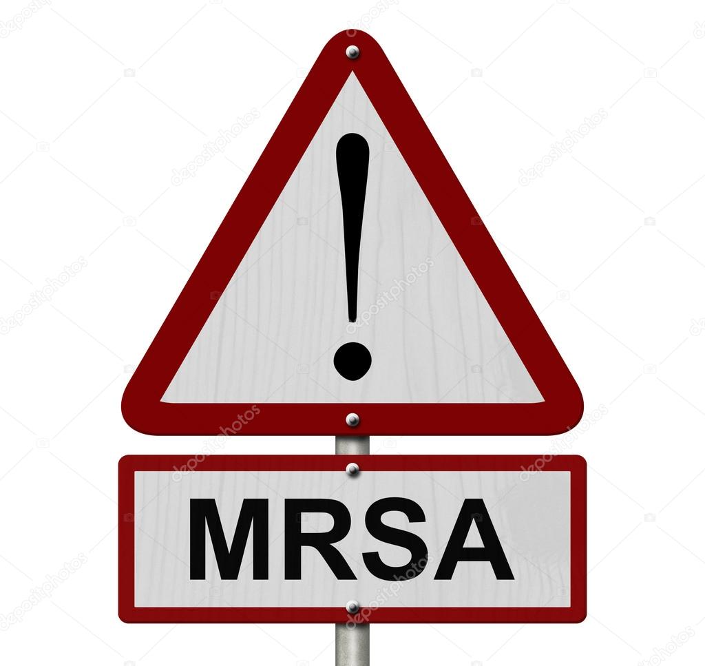MRSA Caution Sign