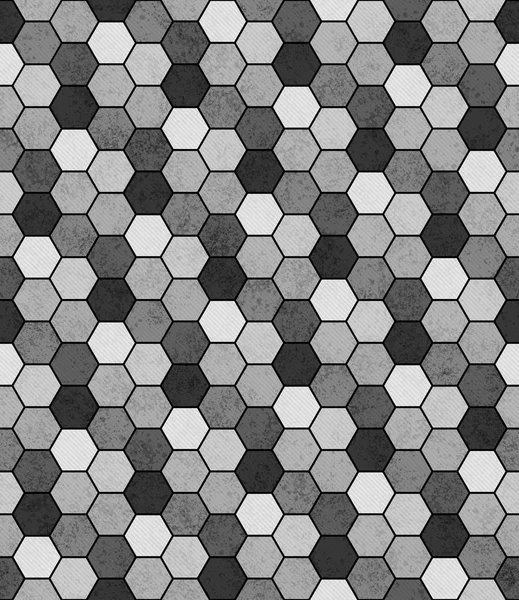 Gris, negro y blanco hexágono mosaico abstracto geométrico diseño T —  Fotos de Stock