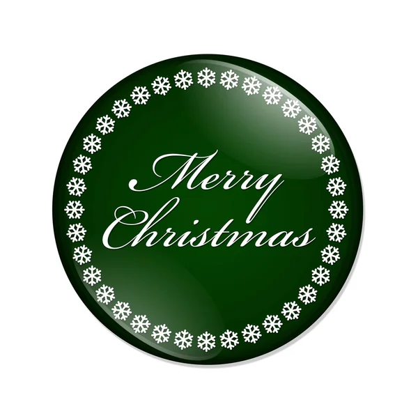 Merry Christmas Button — Stock Photo, Image