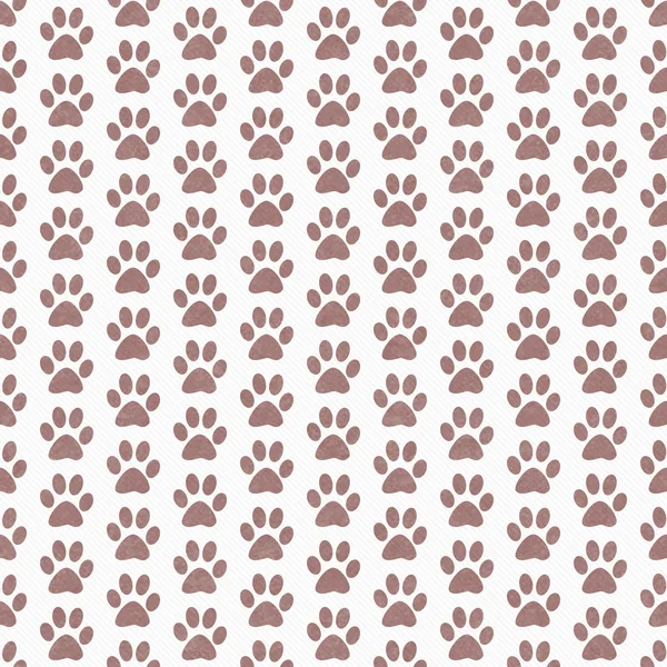 Brown and White Dog Paw Prints Tile Pattern Repeat Background — Stock Photo, Image