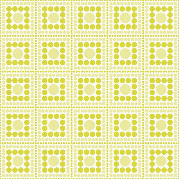 Yellow And White Polka Dot Square Abstract Design Tile Pattern R — Stock Photo, Image