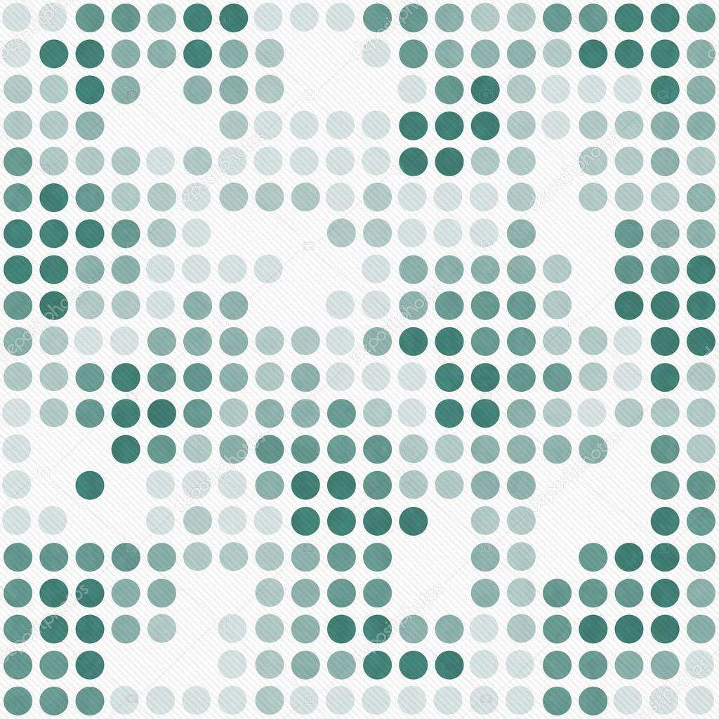 Green and White Polka Dot Mosaic Abstract Design Tile Pattern Re