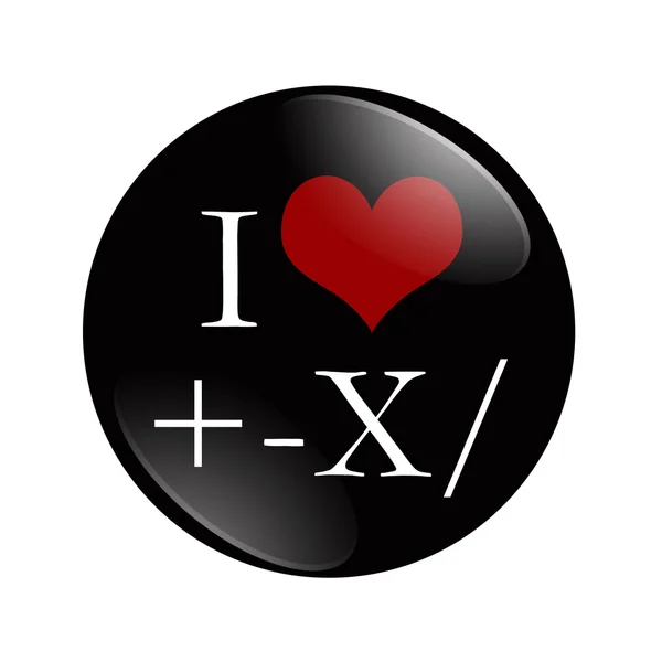 I Love Math button — Stock Photo, Image