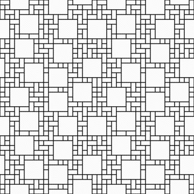 Siyah ve beyaz kare soyut geometrik tasarım döşeme deseni yeniden