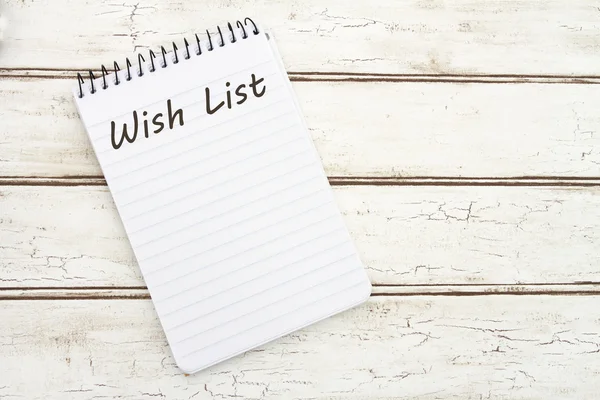 Psaní seznam přání — Stock fotografie