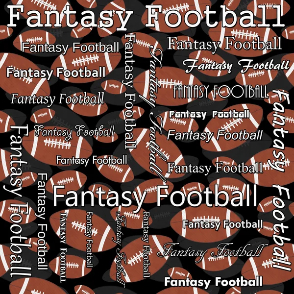 Fantasy Football tervez-val barna és fehér futball minta R — Stock Fotó