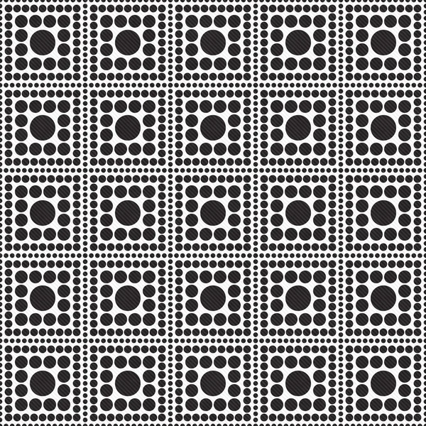 Blanco y negro lunar cuadrado diseño abstracto patrón de azulejo Re — Foto de Stock