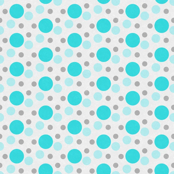 Teal, Branco e Cinza Polka Dot Tile Padrão Repetir fundo — Fotografia de Stock