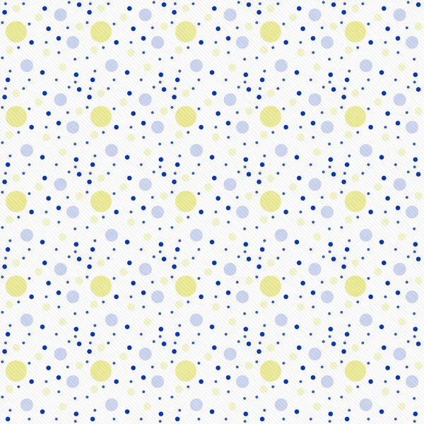 Blue, Yellow and White Polka Dot  Abstract Design Tile Pattern R — Stock Photo, Image