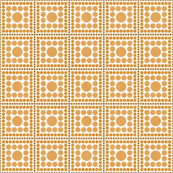 Orange and White Polka Dot Square Abstract Design Tile Pattern R — Zdjęcie stockowe