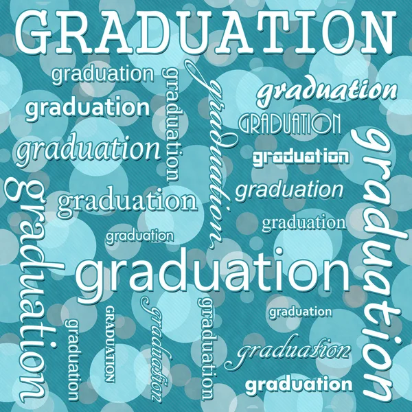 Graduation Design with Teal Polka Dot Tile Pattern Repeat Backgr — Stock Photo, Image