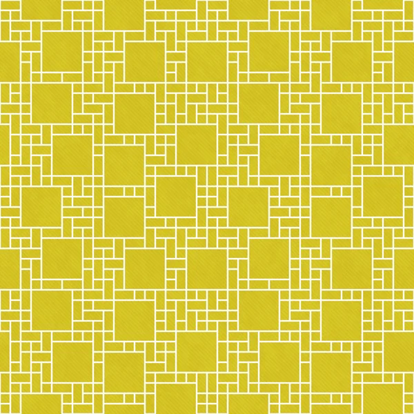 Yellow and White Square Abstract Geometric Design Tile Pattern R — Stockfoto