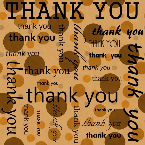 Thank You Design with Orange Polka Dot Tile Pattern Repeat Backg — 图库照片