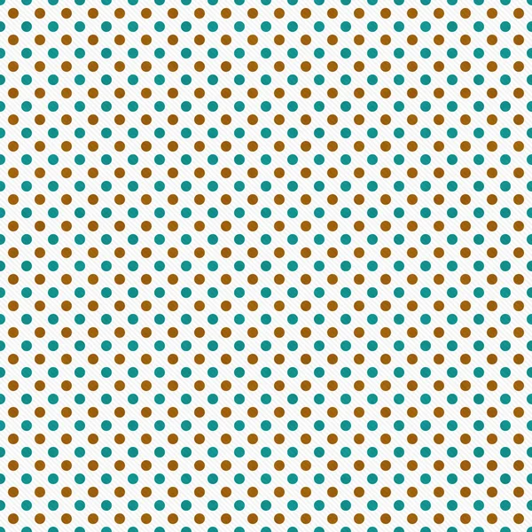 Teal, Brown and White Polka Dot  Abstract Design Tile Pattern Re — Stok fotoğraf