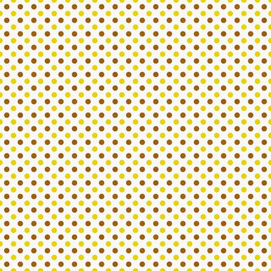 Brown, Yellow and White Polka Dot  Abstract Design Tile Pattern
