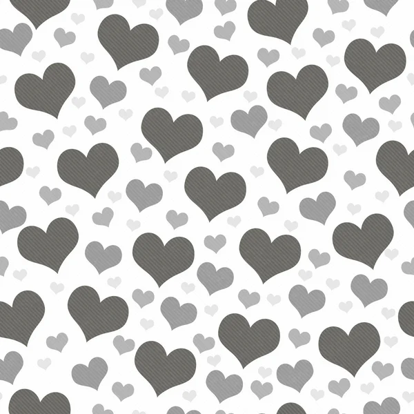 Gray and White Hearts Tile Pattern Repeat Background — Stock Photo, Image