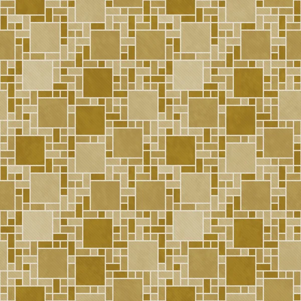 Gold and White Square Mosaic Abstract Geometric Design Tile Patt — Stock Photo, Image