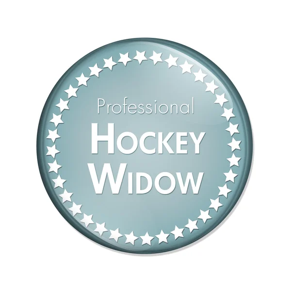 Przycisk Professional Hockey wdowa — Zdjęcie stockowe