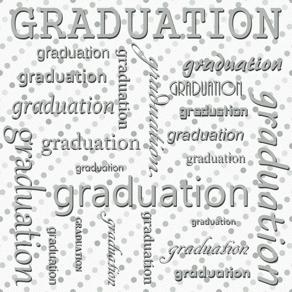 Graduation Design with Gray and White Polka Dot Tile Pattern Rep — Stock Photo, Image