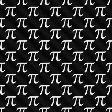 Black and White Pi Symbol Design Tile Pattern Repeat Background