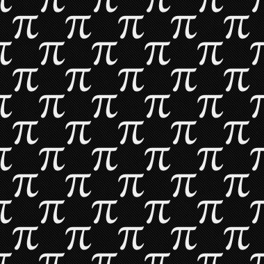 Black and White Pi Symbol Design Tile Pattern Repeat Background clipart