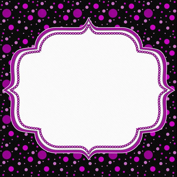 Pink and Black Polka Dot Frame Background — Zdjęcie stockowe