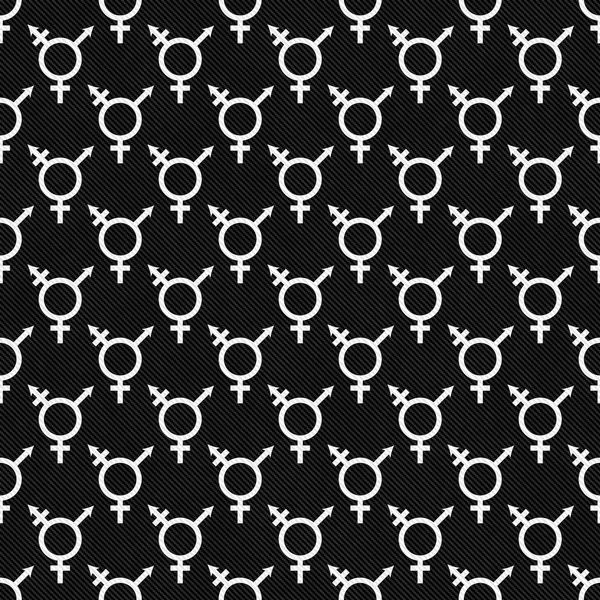 Bianco e nero Transgender Simbolo Tile Pattern Ripetere Backgroun — Foto Stock