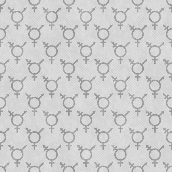 Gray Transgender Symbol Tile Pattern Repeat Background