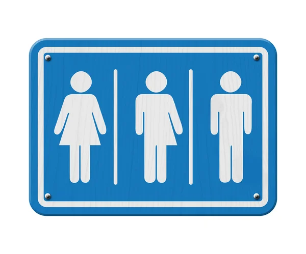 Blauwe en witte Transgender teken — Stockfoto