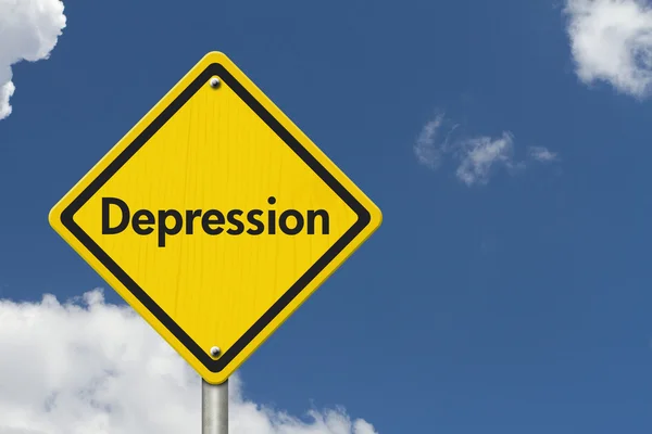 Sinal de alerta de depressão — Fotografia de Stock