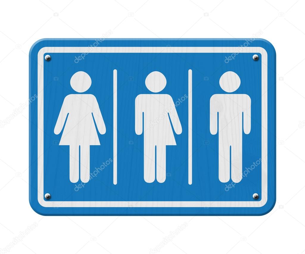 Blue and White Transgender Sign