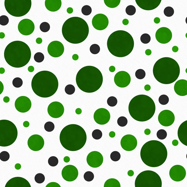 Verde e bianco Polka Dot Tile Pattern Ripetere sfondo — Foto Stock