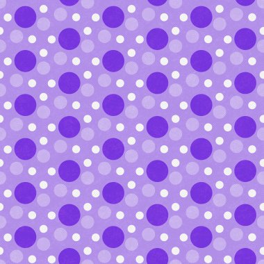 Mor ve beyaz puantiyeli döşeme deseni tekrar arka planı