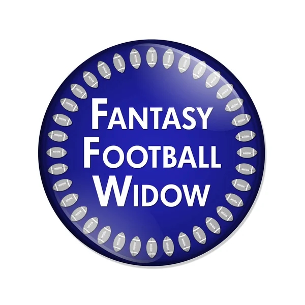 Fantasy Football Widow Button — Stock Photo, Image