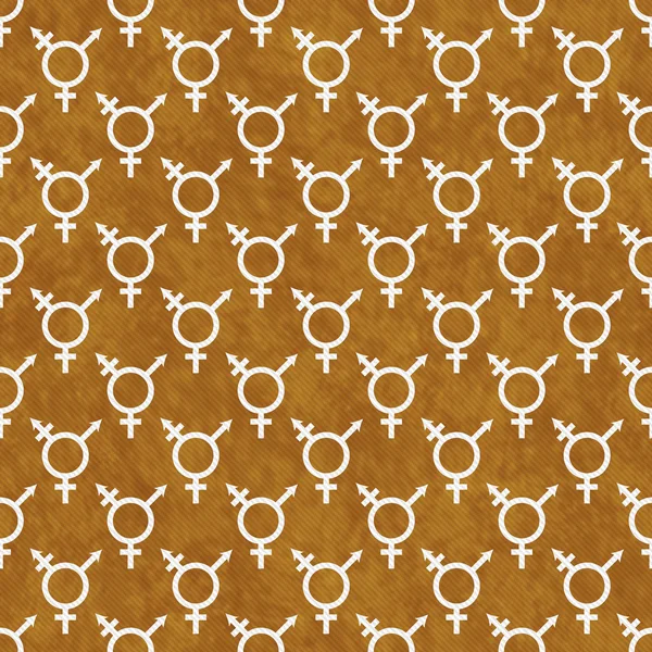 Oranje en wit Transgender symbool tegel patroonherhaling CHTERGRO — Stockfoto