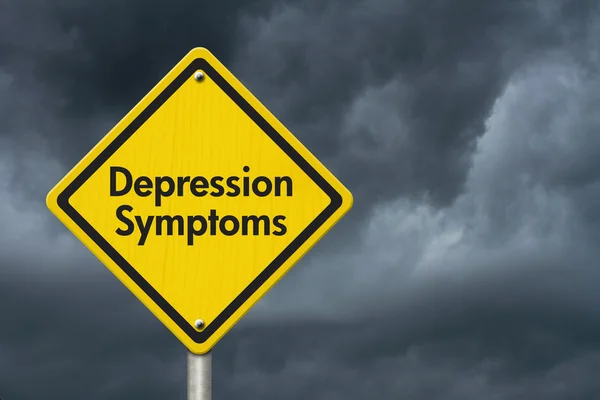 Objawy depresji znak ostrzegawczy — Zdjęcie stockowe