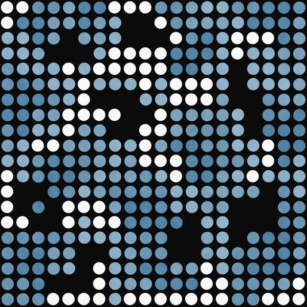 Blue and Black Polka Dot Mosaic Abstract Design Tile Pattern Rep — Stock Photo, Image