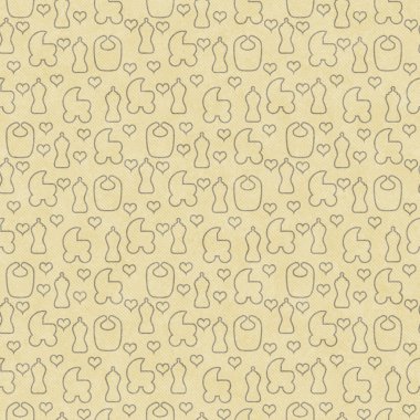 Yellow Baby Tile Pattern Repeat Background
