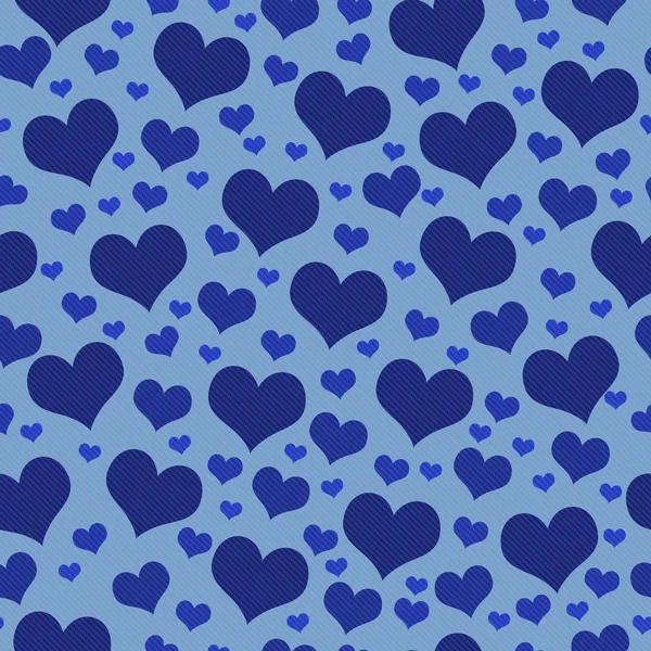 Corazones azules patrón de azulejo repetir fondo —  Fotos de Stock