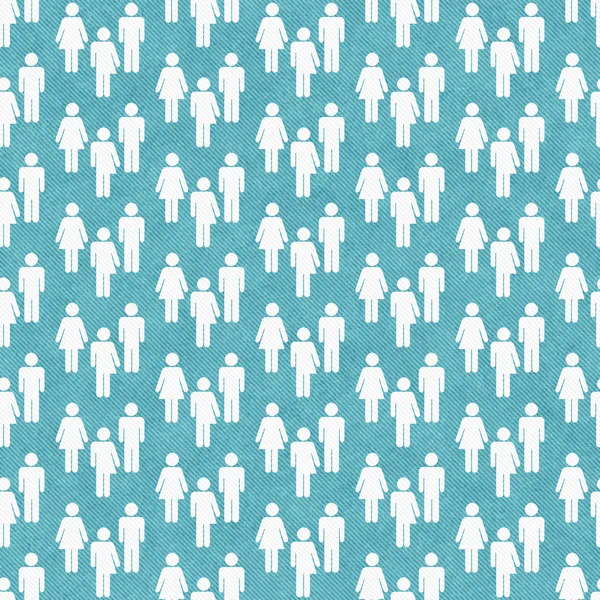 Teal and White Transgender, Man and Woman Symbol Tile Pattern Re — Stock Photo, Image