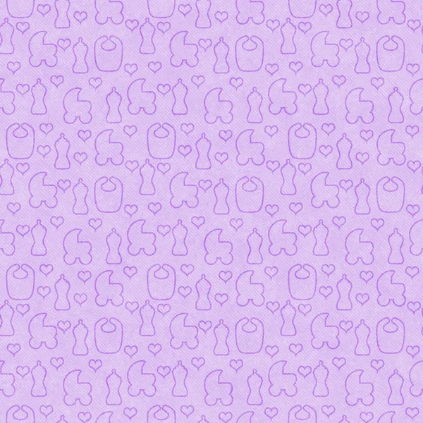 Purple Baby Tile Pattern Repeat Background — Stock Photo, Image