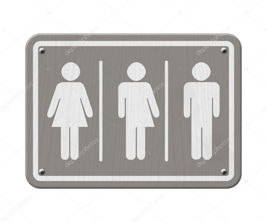 Gray and White Transgender Sign