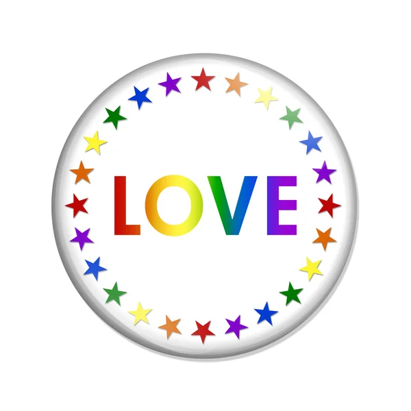 LGBT Liebe Button — Stockfoto