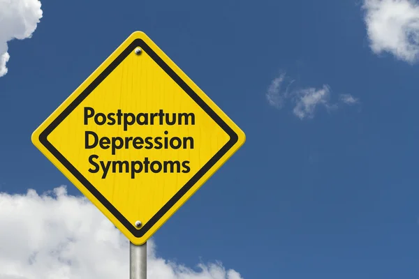 Postpartum Depression Symptoms Warning Sign — Stock Photo, Image