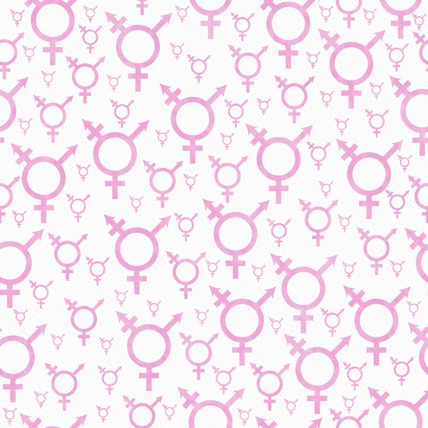 Rosa e bianco Transgender Simbolo Tile Pattern Ripetere lo sfondo — Foto Stock