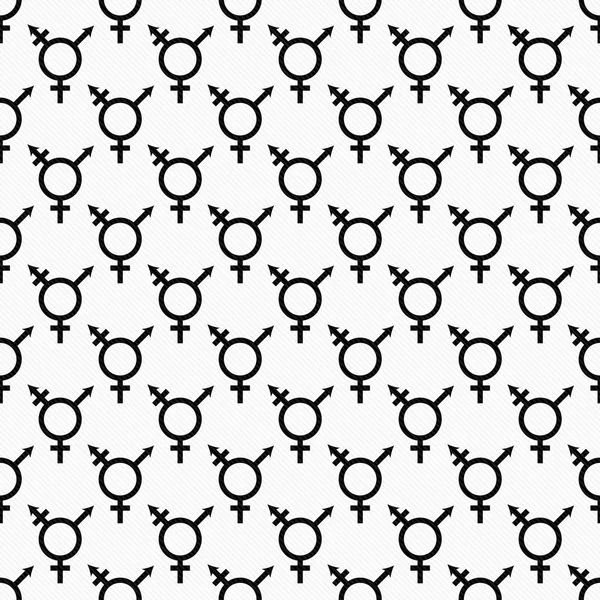 Blanco y negro transgénero símbolo patrón de azulejo repetición Backgroun — Foto de Stock