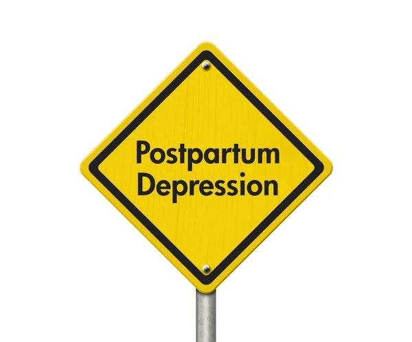 Postpartum Depression Advarselsskilt - Stock-foto